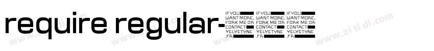 require regular字体转换